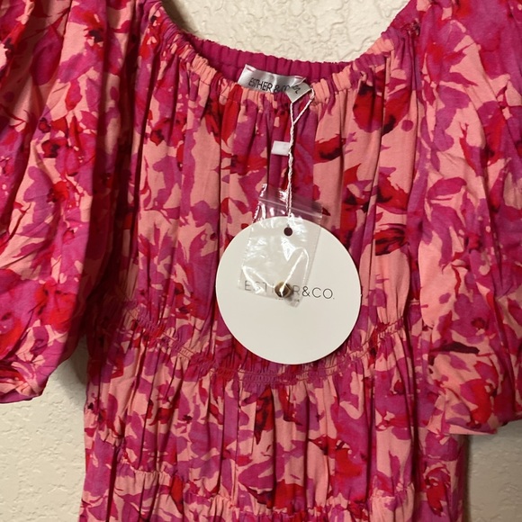 Esther & Co Pink Floral Dress - Picture 4 of 5
